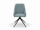 Upholstered high-back swivel chair in dusty teal fabric with chrome swivel base, DC-5080 Dusty Teal by GEYA Seating
