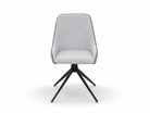 High-back swivel dining chair in soft ash gray upholstery with chrome pedestal base, DC-5080 Soft Ash Gray by GEYA Seating
