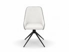 High-back swivel dining chair in warm ivory upholstery with chrome swivel base, DC-5080 Warm Ivory by GEYA Seating
