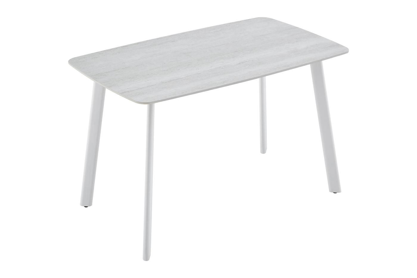 Sintered Stone Dining Table with Splayed Oval-Tube Steel Legs (T-138) — Compact Form · 1200mm Dining Scale — GEYA T-138