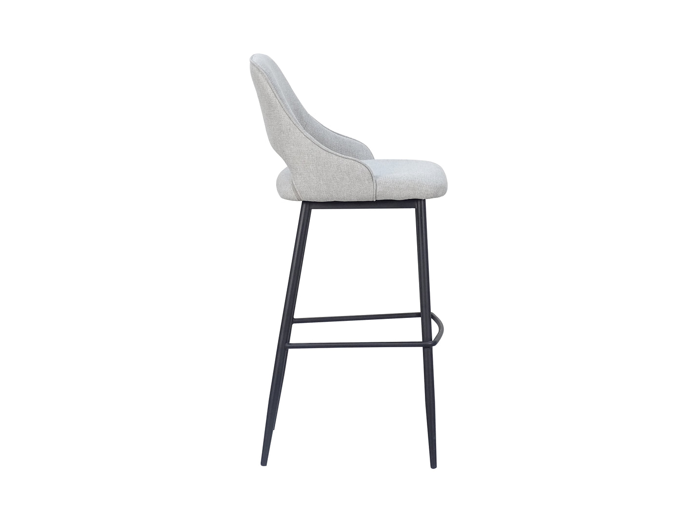 Structured Woven Wrap-Back Bar Stool (BC-67) — Side View — GEYA BC-67