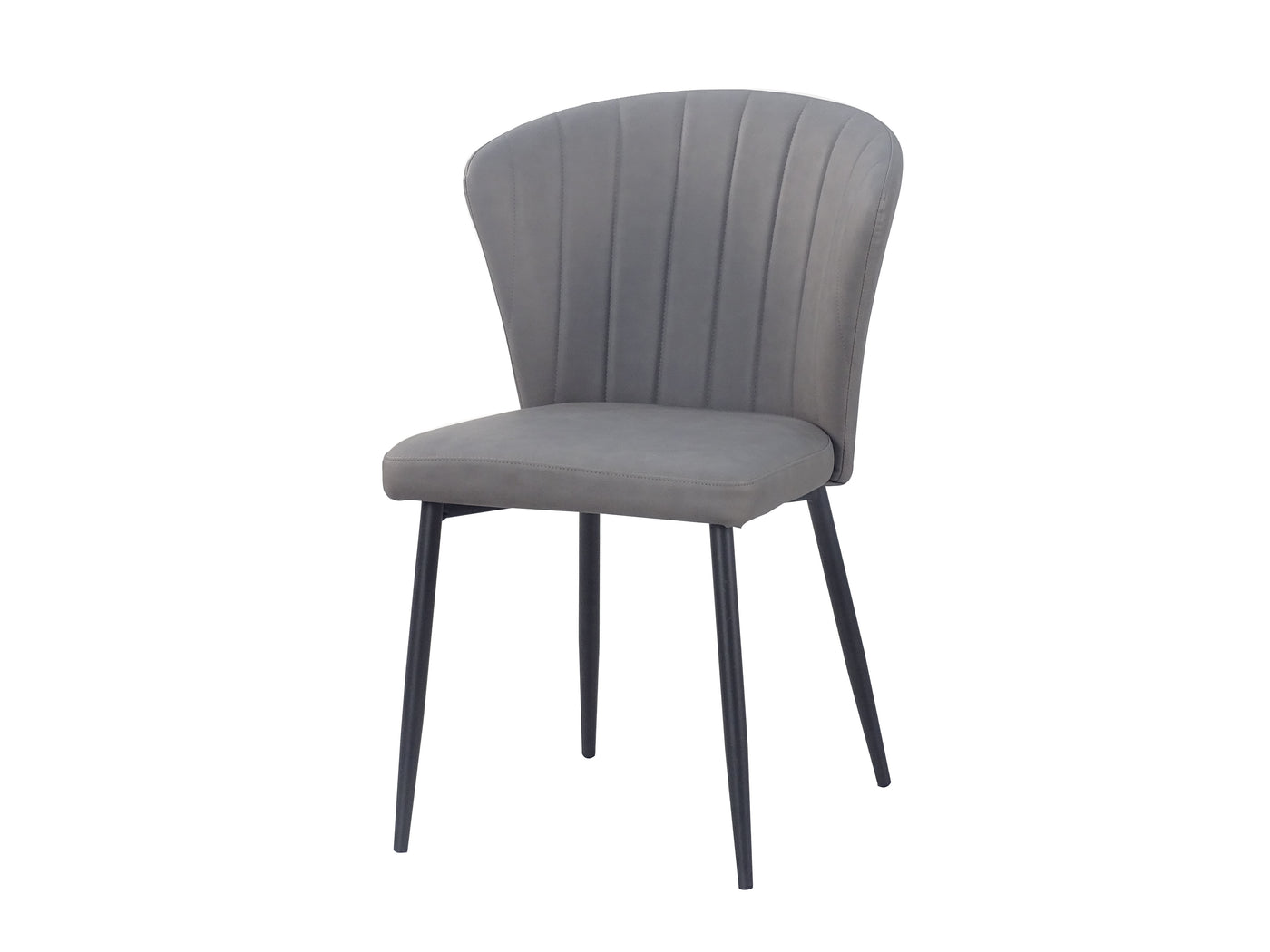 Upholstered Shell Dining Chair (DC-3016) — Three-Quarter View — GEYA DC-3016-A