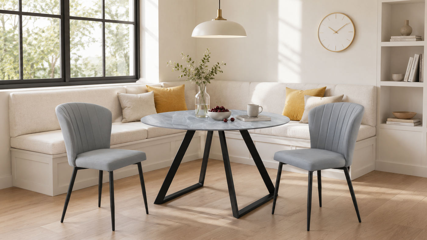 Upholstered Shell Dining Chair in Modern Residential Dining Corner – DC-3016