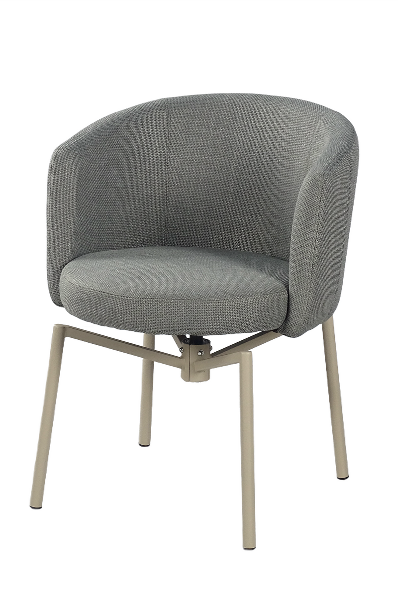Upholstered swivel meeting chair with metal base by GEYA Seating