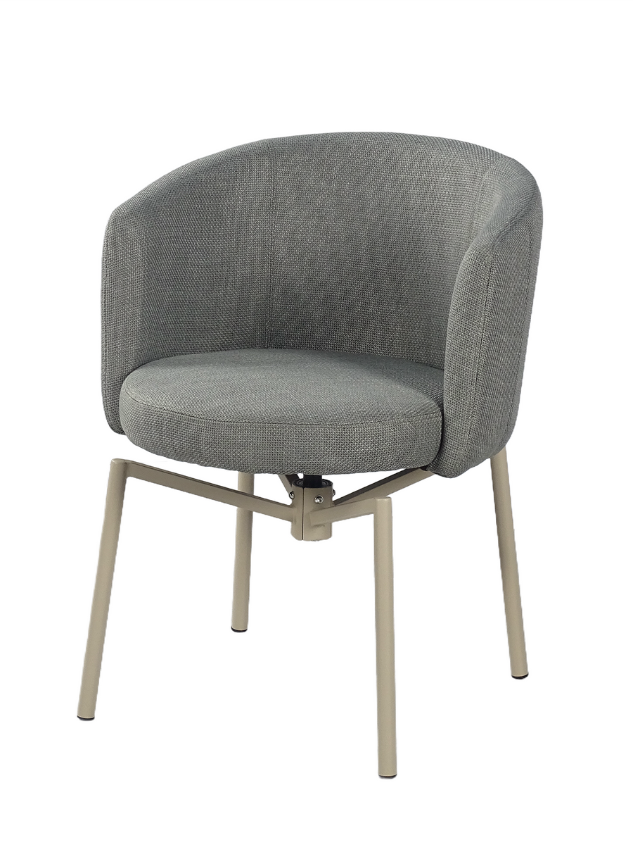Upholstered swivel armchair with metal base by GEYA Seating