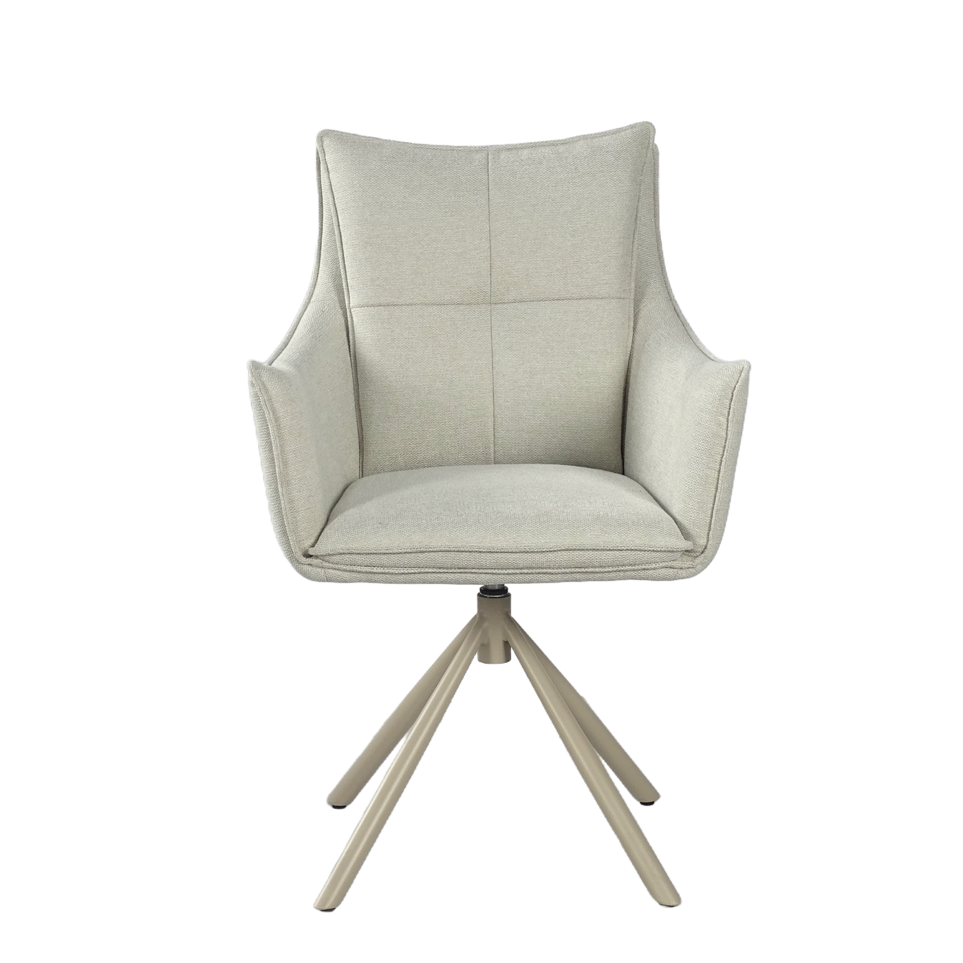 High-Back Grid-Quilted Swivel Armchair (DC-5076) — Front View — GEYA DC-5076
