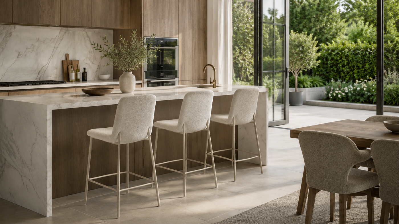 Upholstered Counter Stool for Modern Kitchen Island Projects with [