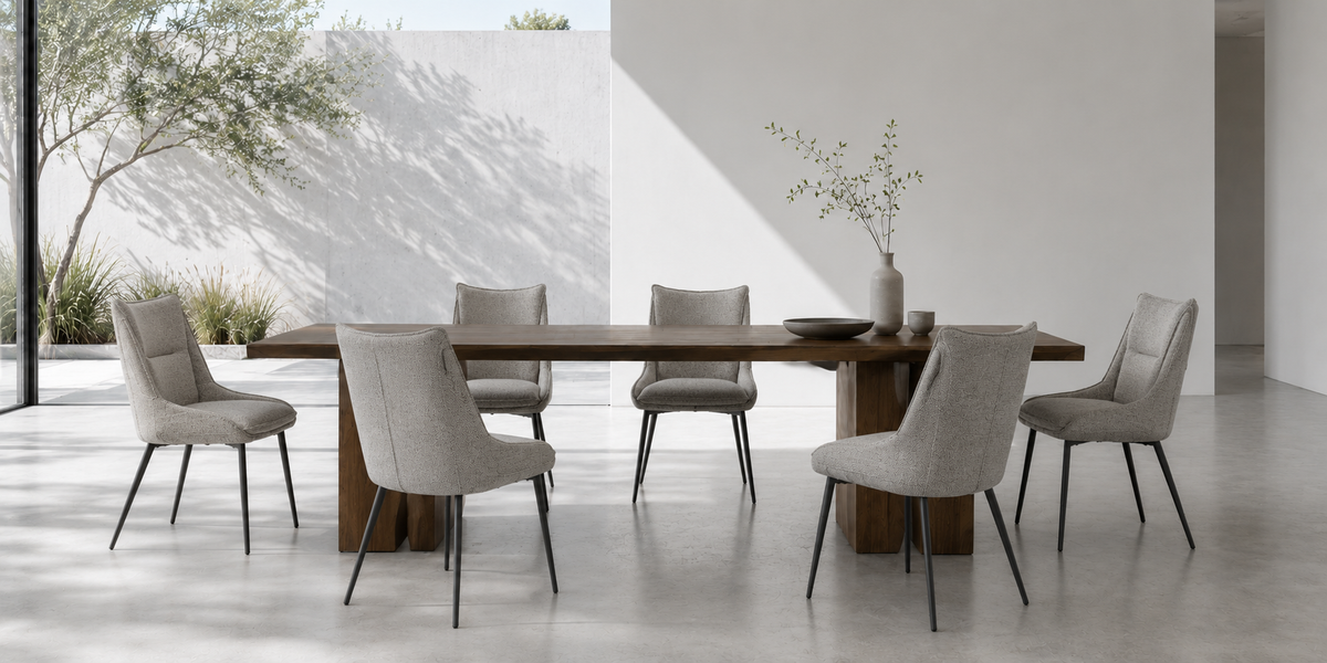 Wing-Back Dining Chair — Minimal Interior Setting with [