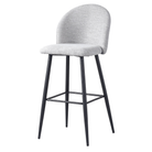  Contract bouclé bar stool in Silver Grey with 750 mm seat height BC-50-750
