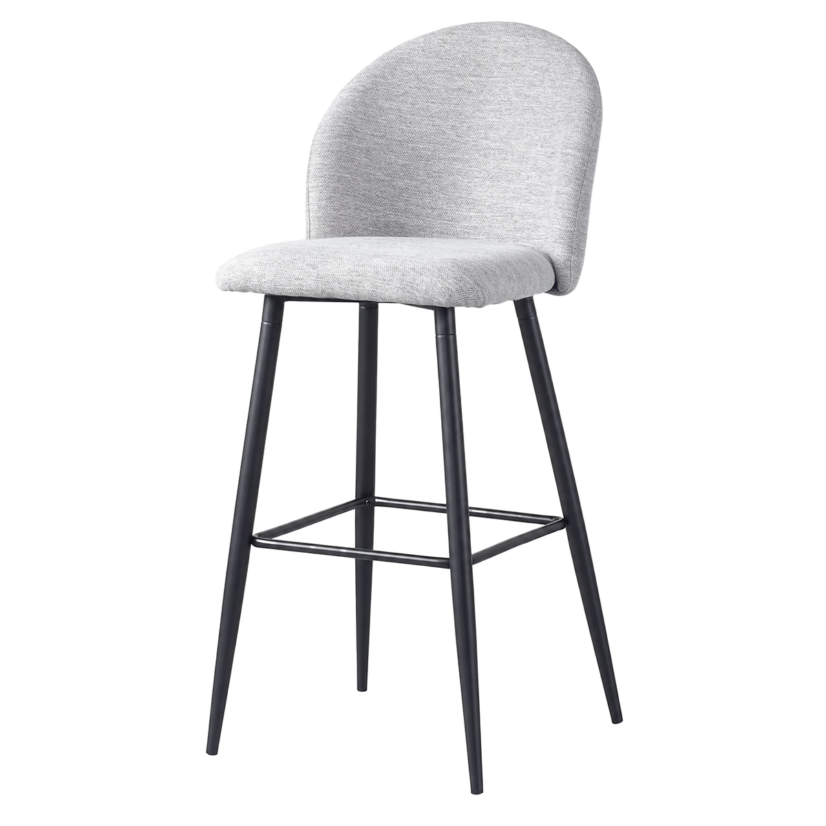  Contract bouclé bar stool in Silver Grey with 750 mm seat height BC-50-750
